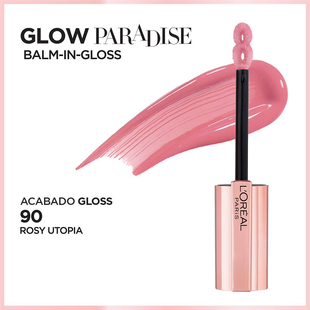 Labial Loreal Paris Glow Paradise Gloss 90 Rosy Utopia (SKU 71249650172).jpg